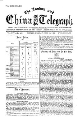 The London and China telegraph Montag 29. Juli 1872