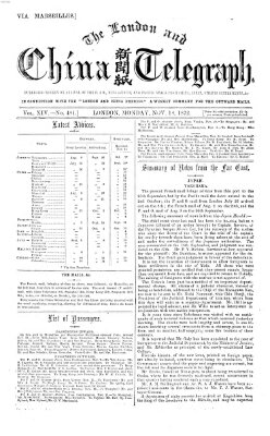 The London and China telegraph Montag 18. November 1872