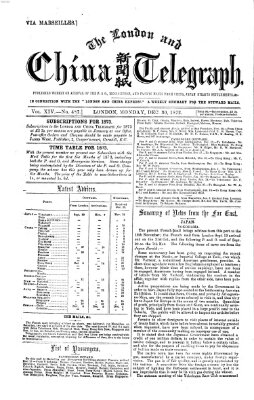 The London and China telegraph Montag 30. Dezember 1872