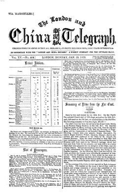 The London and China telegraph Montag 13. Januar 1873