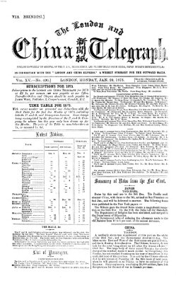 The London and China telegraph Montag 20. Januar 1873