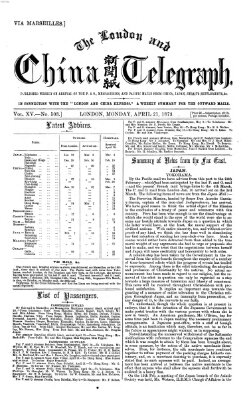 The London and China telegraph Montag 21. April 1873