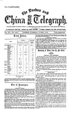 The London and China telegraph Dienstag 3. Juni 1873