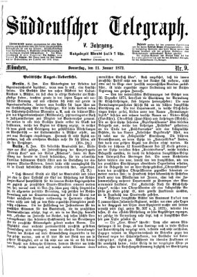 Süddeutscher Telegraph Donnerstag 11. Januar 1872