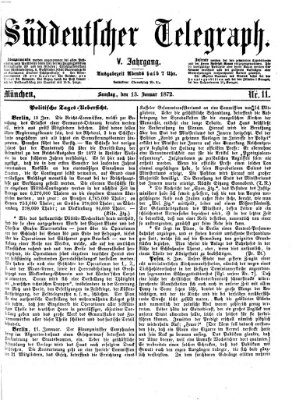 Süddeutscher Telegraph Samstag 13. Januar 1872