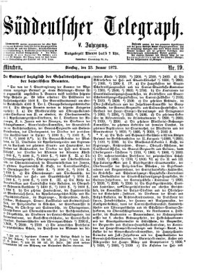 Süddeutscher Telegraph Dienstag 23. Januar 1872