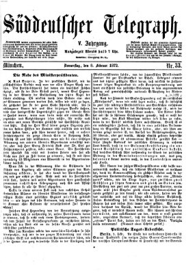 Süddeutscher Telegraph Donnerstag 8. Februar 1872