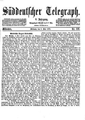 Süddeutscher Telegraph Mittwoch 8. Mai 1872