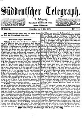 Süddeutscher Telegraph Donnerstag 9. Mai 1872