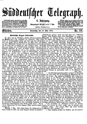 Süddeutscher Telegraph Freitag 10. Mai 1872