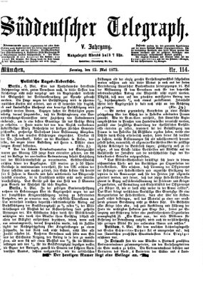 Süddeutscher Telegraph Sonntag 12. Mai 1872