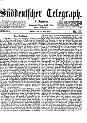 Süddeutscher Telegraph Samstag 18. Mai 1872