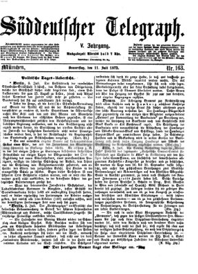 Süddeutscher Telegraph Donnerstag 11. Juli 1872