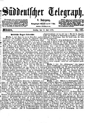 Süddeutscher Telegraph Samstag 13. Juli 1872