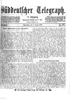 Süddeutscher Telegraph Donnerstag 8. August 1872