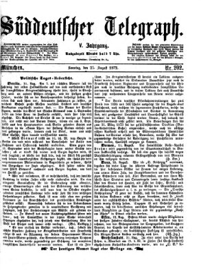 Süddeutscher Telegraph Sonntag 25. August 1872