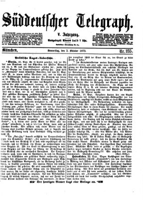 Süddeutscher Telegraph Donnerstag 3. Oktober 1872