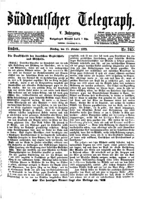 Süddeutscher Telegraph Dienstag 15. Oktober 1872