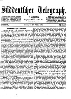 Süddeutscher Telegraph Samstag 19. Oktober 1872