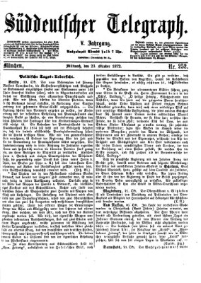 Süddeutscher Telegraph Mittwoch 23. Oktober 1872