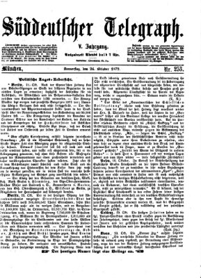 Süddeutscher Telegraph Donnerstag 24. Oktober 1872