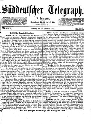 Süddeutscher Telegraph Sonntag 27. Oktober 1872