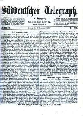 Süddeutscher Telegraph Sonntag 3. November 1872