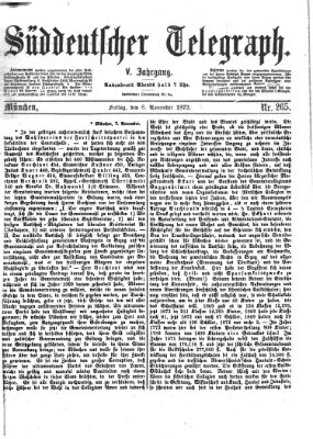 Süddeutscher Telegraph Freitag 8. November 1872