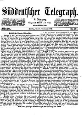 Süddeutscher Telegraph Sonntag 10. November 1872