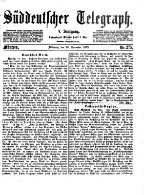 Süddeutscher Telegraph Mittwoch 20. November 1872