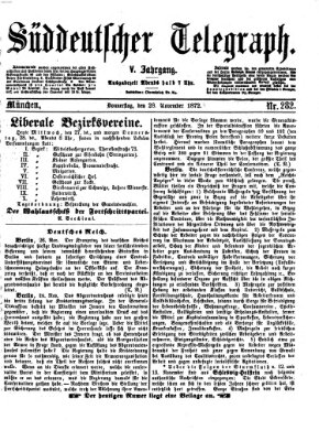 Süddeutscher Telegraph Donnerstag 28. November 1872