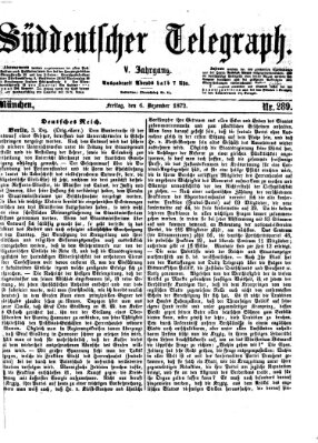 Süddeutscher Telegraph Freitag 6. Dezember 1872