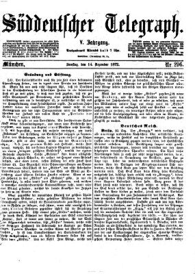 Süddeutscher Telegraph Samstag 14. Dezember 1872