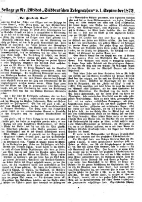 Süddeutscher Telegraph Sonntag 1. September 1872