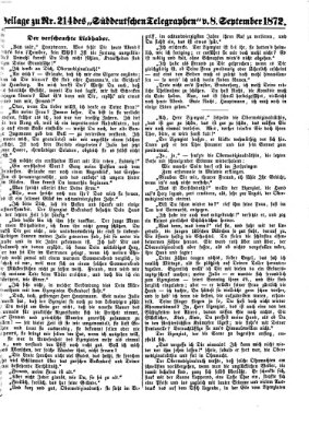 Süddeutscher Telegraph Sonntag 8. September 1872