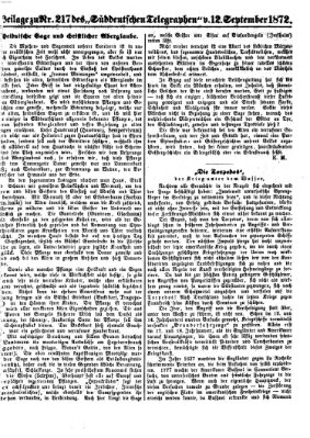 Süddeutscher Telegraph Donnerstag 12. September 1872