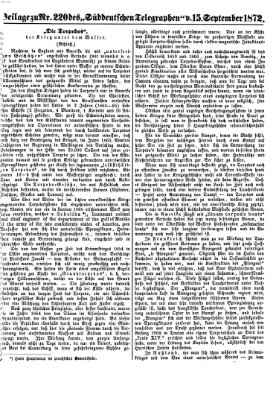 Süddeutscher Telegraph Sonntag 15. September 1872