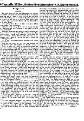 Süddeutscher Telegraph Mittwoch 18. September 1872