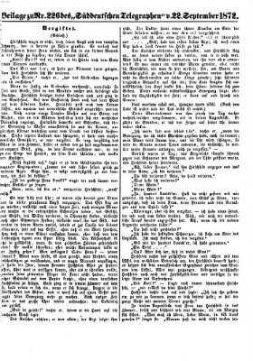 Süddeutscher Telegraph Sonntag 22. September 1872