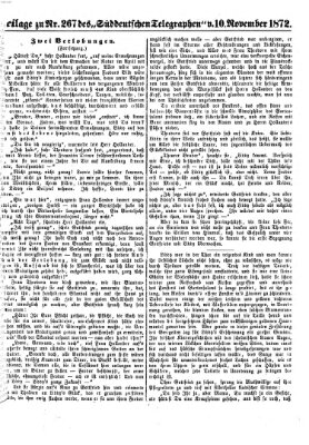 Süddeutscher Telegraph Sonntag 10. November 1872