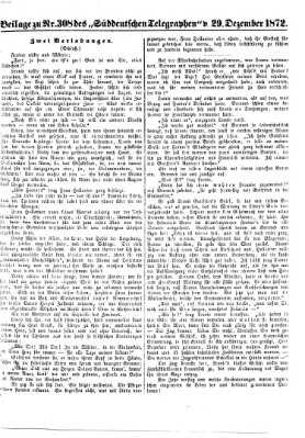 Süddeutscher Telegraph Sonntag 29. Dezember 1872