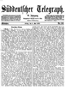 Süddeutscher Telegraph Freitag 9. Mai 1873