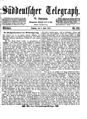 Süddeutscher Telegraph Sonntag 8. Juni 1873