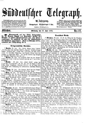 Süddeutscher Telegraph Mittwoch 30. Juli 1873