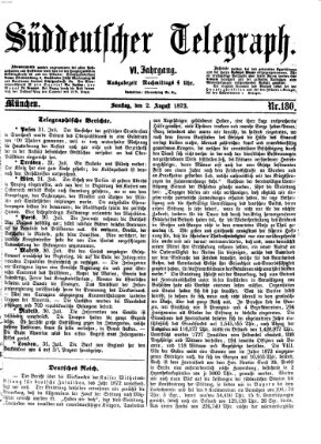 Süddeutscher Telegraph Samstag 2. August 1873