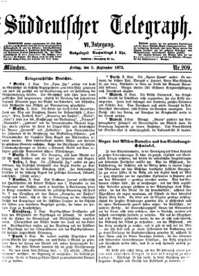 Süddeutscher Telegraph Freitag 5. September 1873