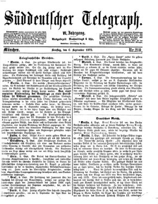 Süddeutscher Telegraph Samstag 6. September 1873