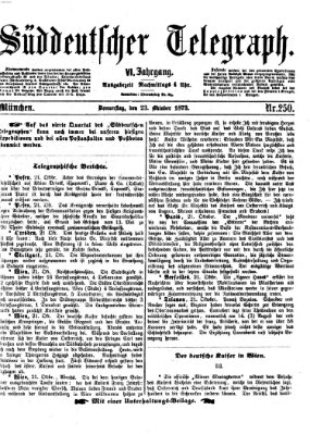 Süddeutscher Telegraph Donnerstag 23. Oktober 1873