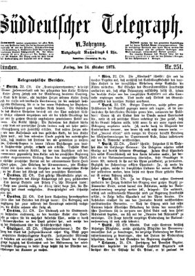 Süddeutscher Telegraph Freitag 24. Oktober 1873