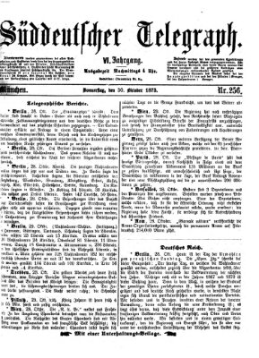 Süddeutscher Telegraph Donnerstag 30. Oktober 1873